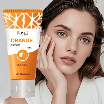Orange-Label Facial Exfoliating Gel, Single 50g Tube with Clear Essence Checkout Label and Flip-Top Cap
