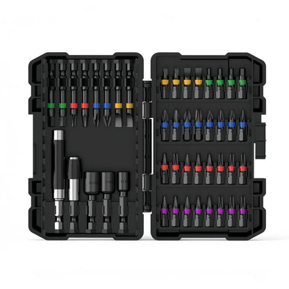45-Piece Screwdriver Bit Set with Torx, Phillips, Slotted and Square Bits in a Storage Case
