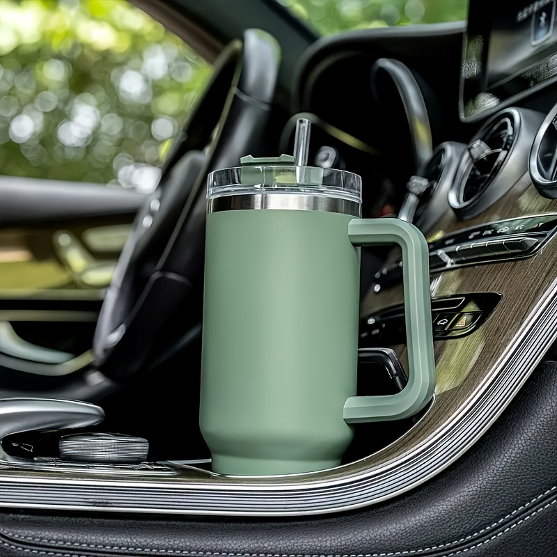 40 oz Insulated Stainless Steel Tumbler with Handle and Straw Lid in 15 Checkout Color Options