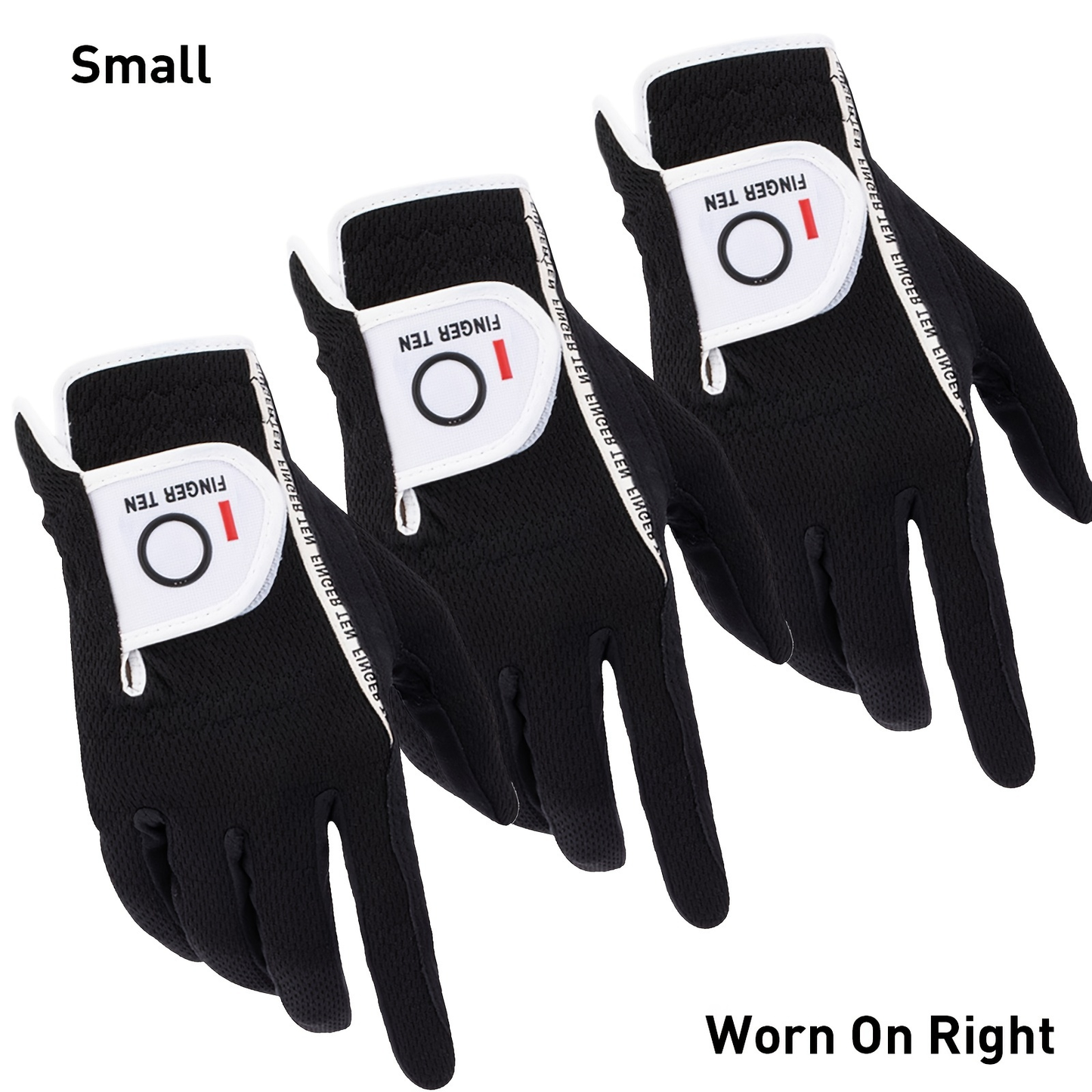 Wet Weather Golf Gloves Rain Grip 3-Pack for Men | Breathable Water-Resistant Golf Gloves for Left & Right Hand – Durable Comfortable Fit in Hot & Wet Conditions (Black, Gray, White | S–3XL)