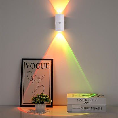 Rechargeable RGB Magnetic Wall Night Light Set with Motion Sensor in Black or White, Two- or Four-Pack