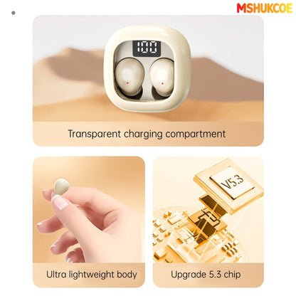 Wireless Earbuds MSHUKCOE Ultra-Thin Sleep and Game Modes with Low Latency and Dual Noise Reduction