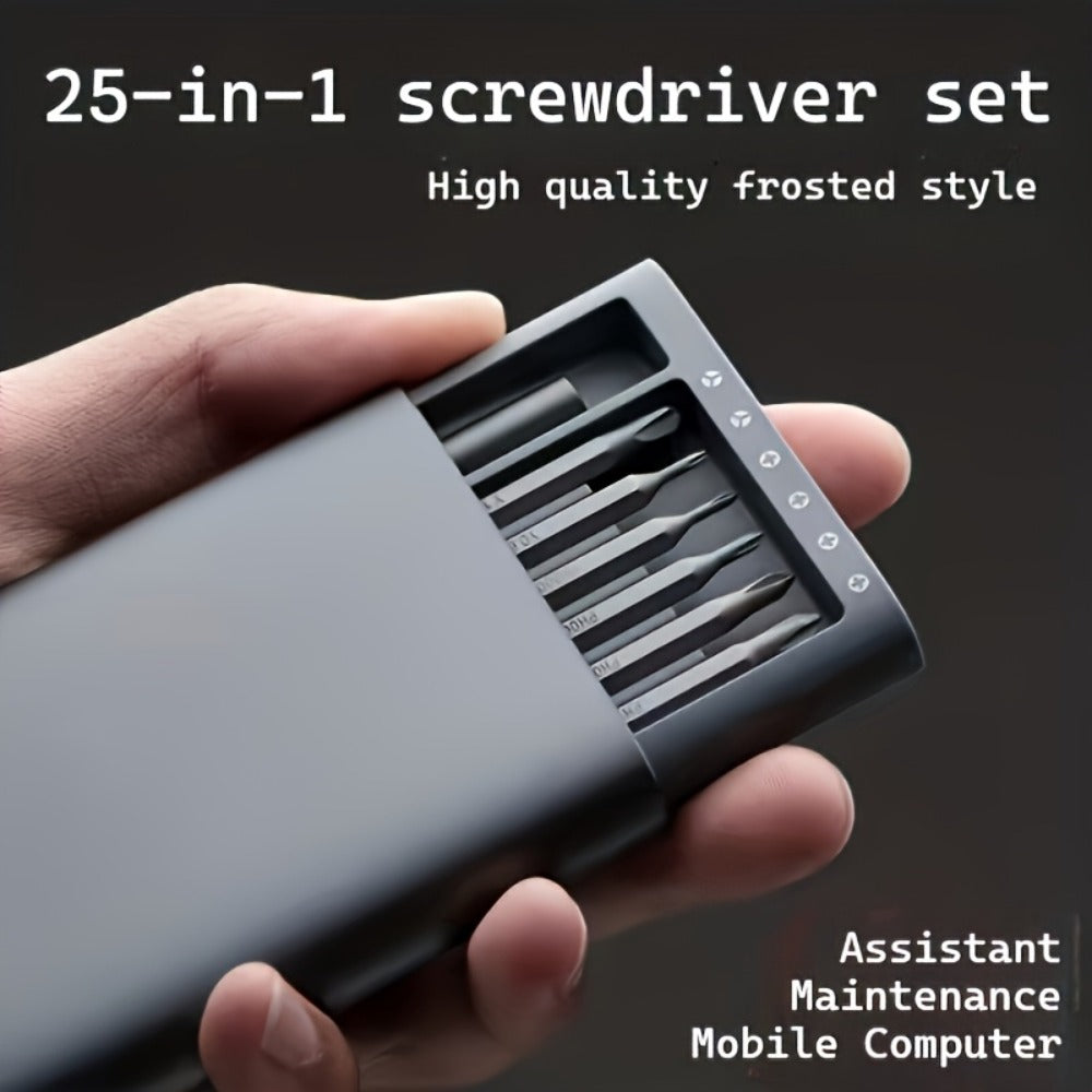 25-Piece Precision Screwdriver Set with Phillips and Slotted Bits, Magnetic Driver and Compact Storage Case
