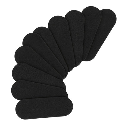 Thirty-Piece Black Ceiling Fan Blade Filter Pad Set with Adhesive Backing and Activated Carbon Layer