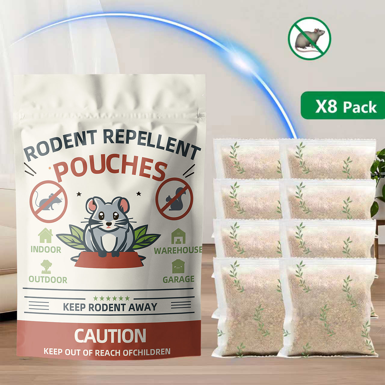 Mouse Repellent | Peppermint Pouches Car RV Garage Camper Indoor Outdoor