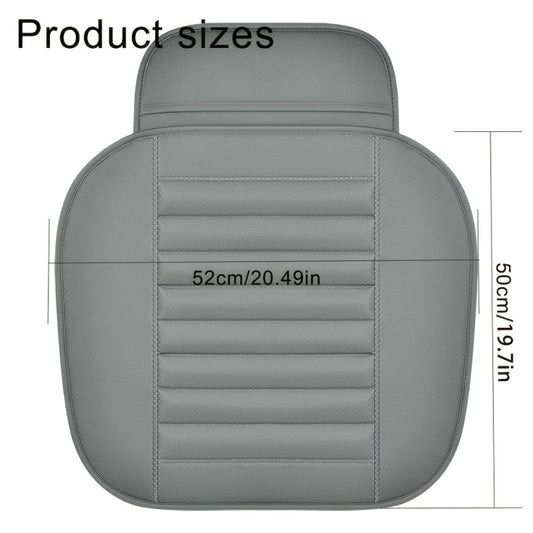 Car Seat Pads 2pcs Front – Non-Slip Rubber Base, Breathable Backless Design, Universal Fit All-Season Comfort Cushion, Black Beige Grey Car Interior Seat Cover Pad Set