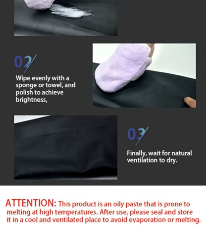 Colorless Leather Care Wax Kit with Applicator Sponge for Shoes, Bags, Jackets, Furniture and Faux Leather