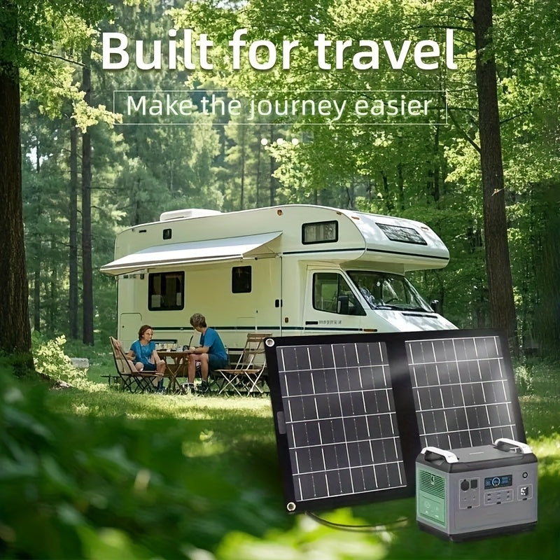 Solar Panel Charger | Foldable Portable Camping RV Power Station Laptop