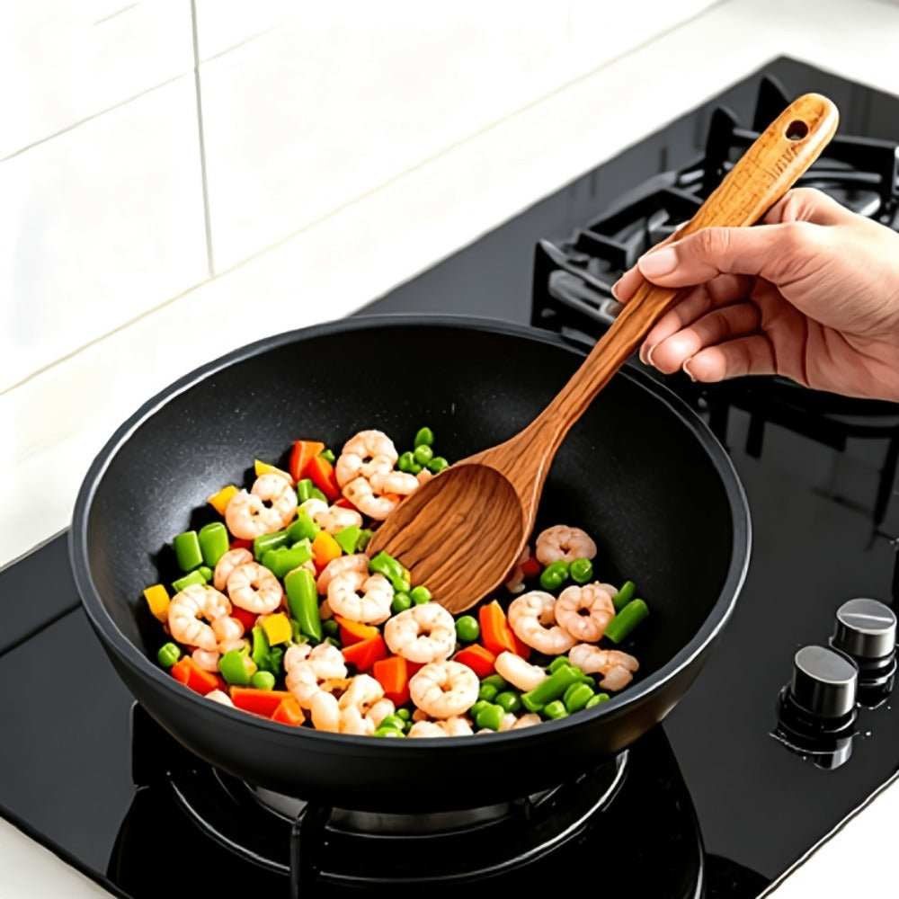 Wooden Kitchen Utensil Set with Five-, Six- or Ten-Piece Configurations and Optional Storage Box