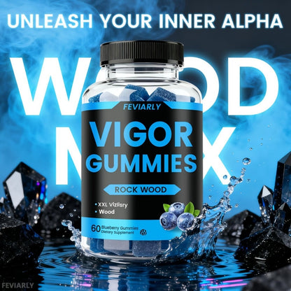 Men's Vitality Booster Gummies – Shilajit, Maca & Longjack Formula – Daily Energy, Mood & Performance Support for Men – Fast-Acting Blueberry Flavor Multivitamin Gummies for Men & Women