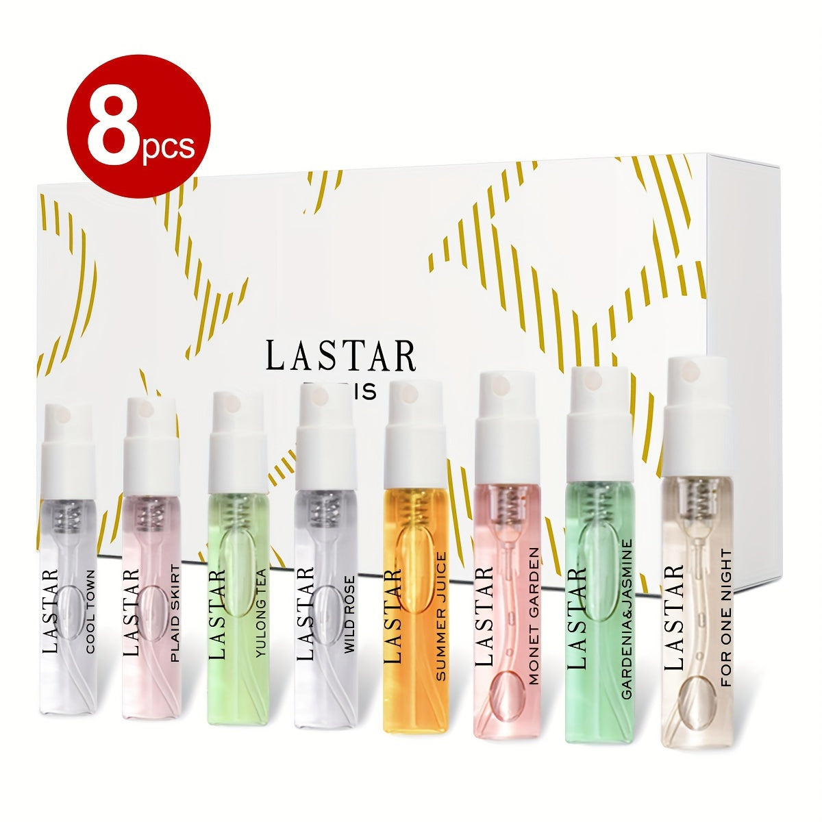 Mini Perfume Set for Women 8 Piece Gift Box Woody Floral Fruity Fragrance Sampler Kit Long Lasting TSA Compliant Travel Friendly 0.81oz Each Holiday Christmas Birthday Gift