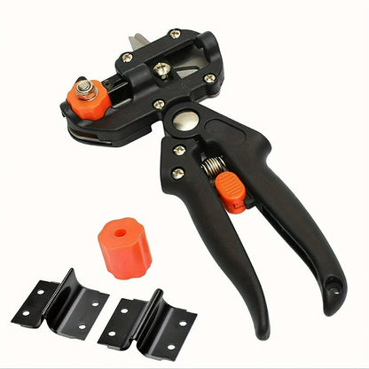 Two-in-One Grafting and Pruning Shears, 8.46 Inches with Mounted Cutter, Base and Two Spare Blades
