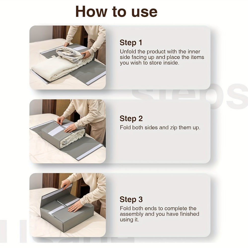 Foldable Sheet and Bedding Storage Organizer Box in Pink for Closets, Wardrobes or Under-Bed Use