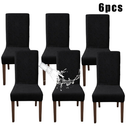 Stretch Dining Chair Covers Set of 4/6 - Plant Print Slipcovers for Dining Room Kitchen Chairs, Elastic Parsons Chair Protector, Home Decor