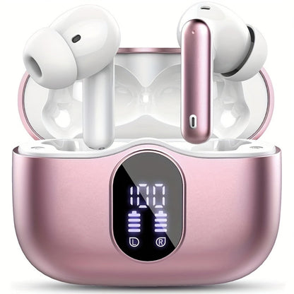 Wireless Earbuds Bluetooth 5.3 with ENC Mic, 36-Hour Playback, LED Case and IPX4 Protection