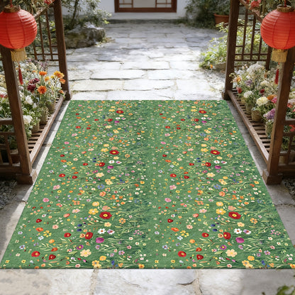 Washable Area Rug Anti-Slip Foldable Outdoor Indoor Mat for Patio Living Room Garden Pool Beach Camping Picnic – Machine Washable Easy Clean