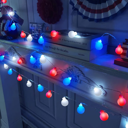 Crystal Ball String Lights 100 LED 39ft, Solar Bubble Ball Fairy Lights with 8 Lighting Modes — Outdoor Waterproof Decor for Christmas, Halloween, July 4th & Patio | Multi-Color Options