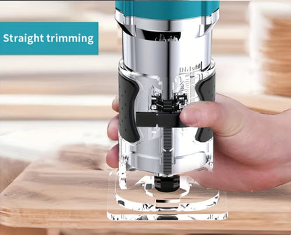 Electric Edge Cutting Machine Multifunctional Wood Router Trimmer - Adjustable Speed, Wood Chamfering Slotting Milling Carving Tool with Accessories, Industrial Planer for Woodworking