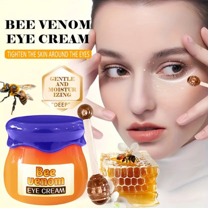 ROZINO Bee Venom and Honey Eye Cream Five-Pack in Small Cosmetic Jars with Coordinated Blue Lids