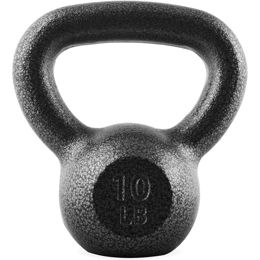 Cast Iron Kettlebell with Wide Flat Base – Hammerstone Painted, Anti-Corrosion, Smooth Grip Handle for Strength Training, Full Body Workout, CrossFit & Home Gym | Multiple Weight Options 10–80 LB