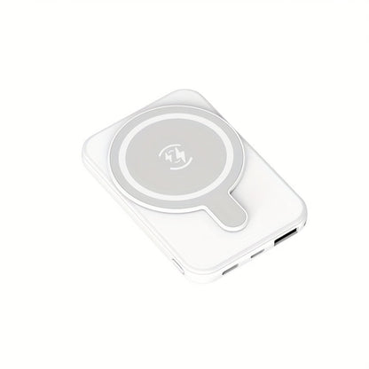 Slim Pocket Magnetic Power Bank 5000mAh 10000mAh with LED Display Wireless Charging Type-C Micro USB Input Fast Charge Battery Pack for iPhone 16 15 14 13 12 Samsung Android Travel