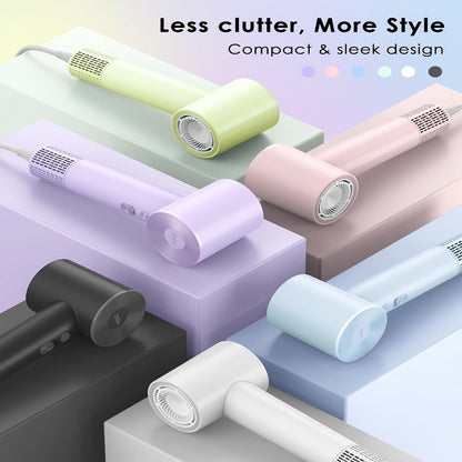 Compact Hair Dryer with 110,000 RPM Motor-Speed Marking, Six Color Options and Concentrator-Style Nozzle