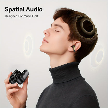 Open-Back Clip-On Wireless Earbuds Environmental Noise Cancellation Touch Control Wireless Charging Case Situational Awareness Natural Sound Bluetooth Headphones