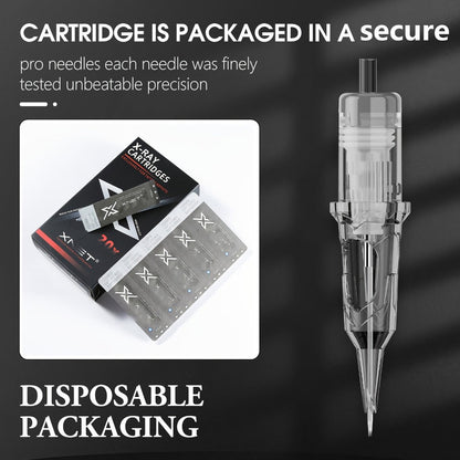 Tattoo Cartridge Needles with XNET X-RAY Label, 20-Piece RL RS or RM Code Combination Packs
