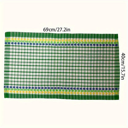 Kitchen Towels 4-Pack 18x28 Inch Extra Large Absorbent Dish Towels Set - Super Soft Quick Dry Farmhouse Stripe Tea Towels, Machine Washable