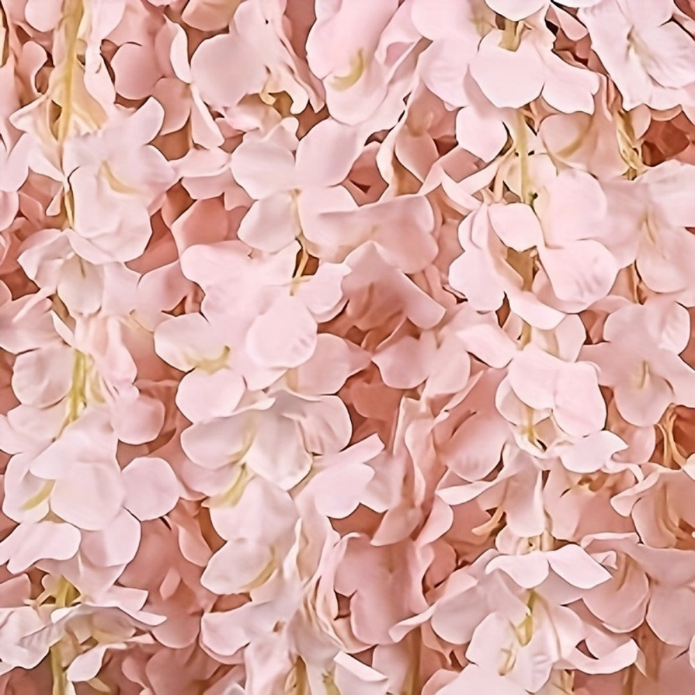 Artificial Flowers 24-Piece Light Pink Wisteria Vine Garland for Wedding Arches, Walls and Backdrops