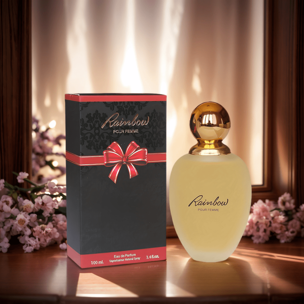 Lady Rainbow Eau de Parfum Spray, 100 ml Frosted Bottle with Gold-Tone Cap and Matching Red Box