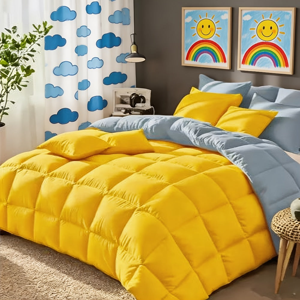 Seven-Piece Comforter Bed-in-a-Bag Set with Short-Plush Fabric, 12 Colors and Full, Queen or King Sizes