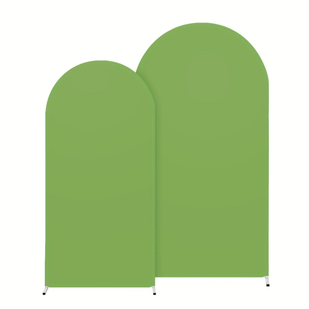 Two-Piece Fitted Arch Photography Backdrop Cover Set for 6-Foot and 6.6-Foot Compatible Frames