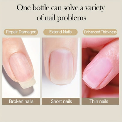 Clear Fiberglass Builder Gel 3-Pack, 7ml Bottles for Broken Nail Repair and Extensions with UV or LED Lamp Curing
