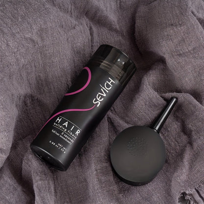 Compact Two-Piece Hair Fiber Set with Spray-Head Containers in Black, Dark Brown or Medium Brown