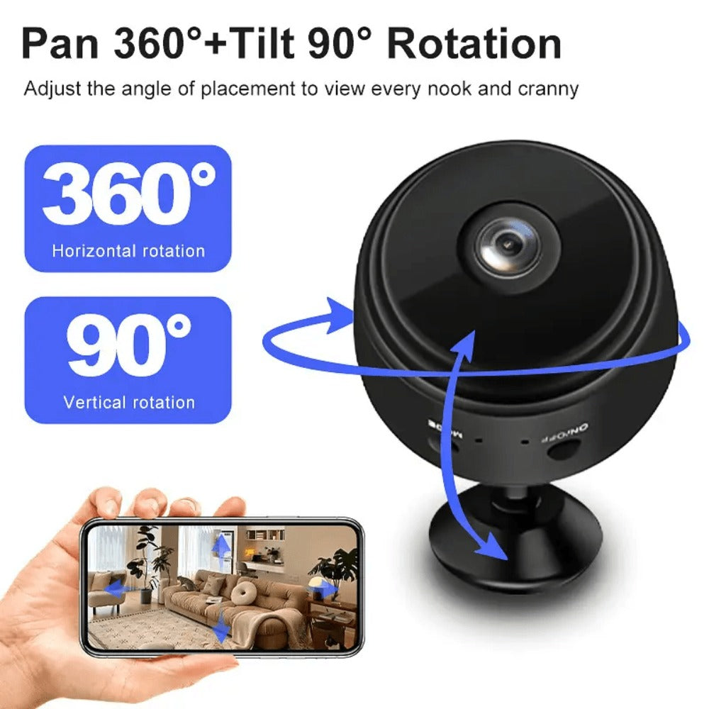 Indoor Security Camera 4-Pack with 1080P Video, 150° Adjustable Rotation, Night Vision and WiFi Connection
