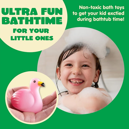 Colorful Light-Up Mermaid and Animal Bath Toy Sets with 2, 6, 8 or 12-Piece Checkout Options