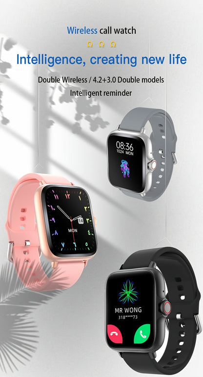 Smartwatch – Large Screen with Wireless Calling & Message Alerts, Full Touch HD Display, Heart Rate Blood Oxygen Sleep Stress Monitor…