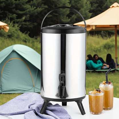 6L or 8L Insulated Beverage Dispenser with Spigot, Twist Lid, Carry Handle and Foldable Stand