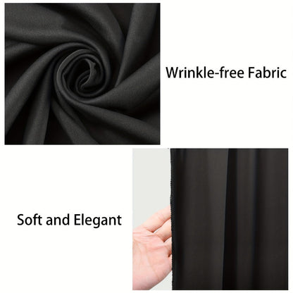 White Black Duo Backdrop Curtains 2 Pack 5x10Ft Wrinkle-Resistant Photo Background Fabric for Wedding, Birthday, Christmas, Halloween & Party Decoration – Reversible Dual Color Event Curtain Set