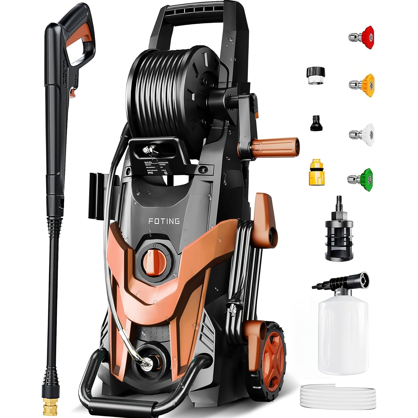 Electric Pressure Washer High PSI | Car Patio Fence Home Foam Cannon