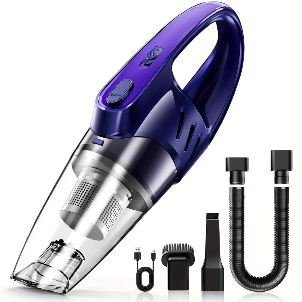 Model 807 Cordless Car Vacuum Cleaner with 6000Pa Pictured Rating, Five Accessories and Six Color Configurations