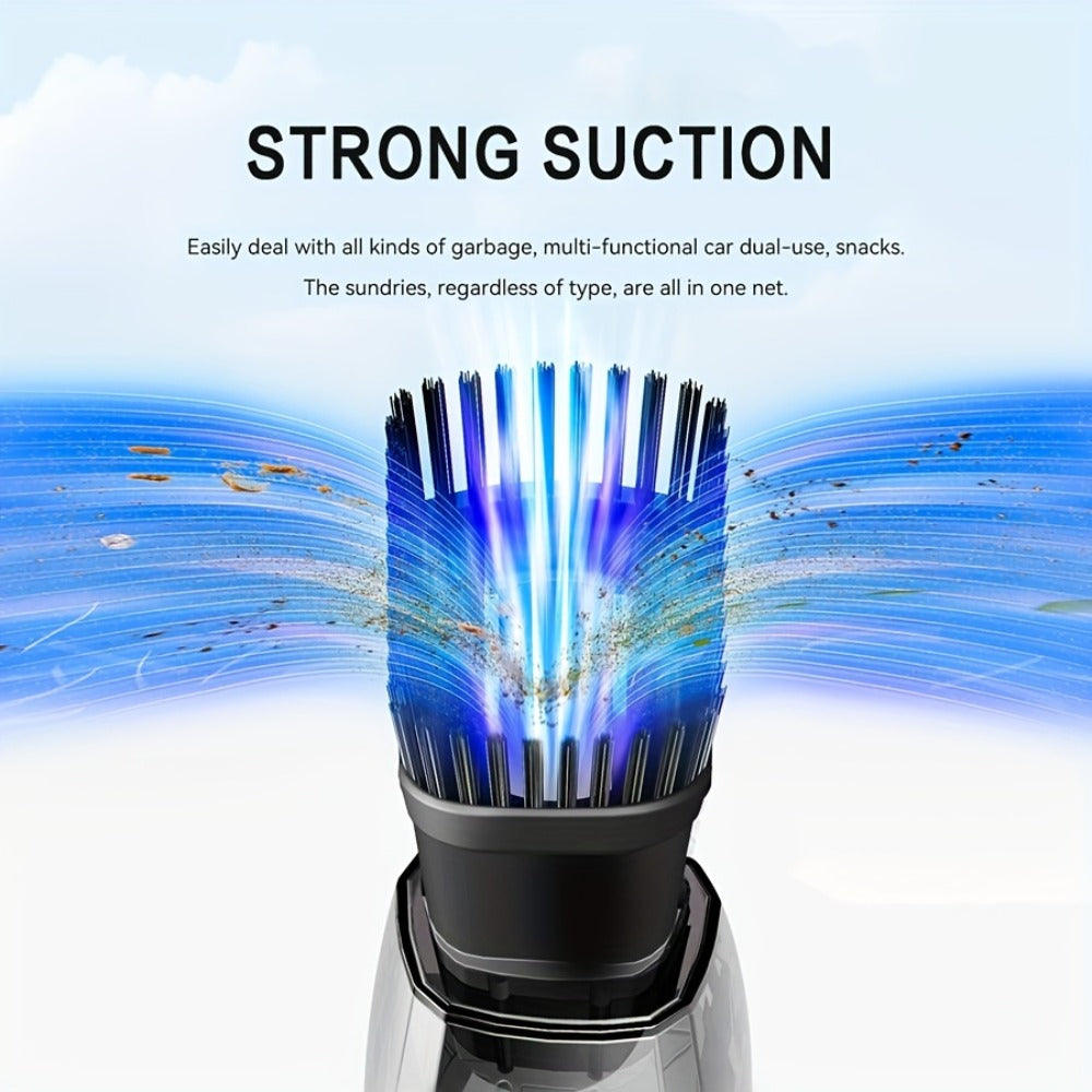 Wireless Car Vacuum Cleaner 5000PA - USB Charging, One-Click Dust Empty, 2000mAh Rechargeable, 40dB Low Noise, Portable Handheld Auto Vacuum for Cars, Home, Office & Pet Hair, 6 Colors