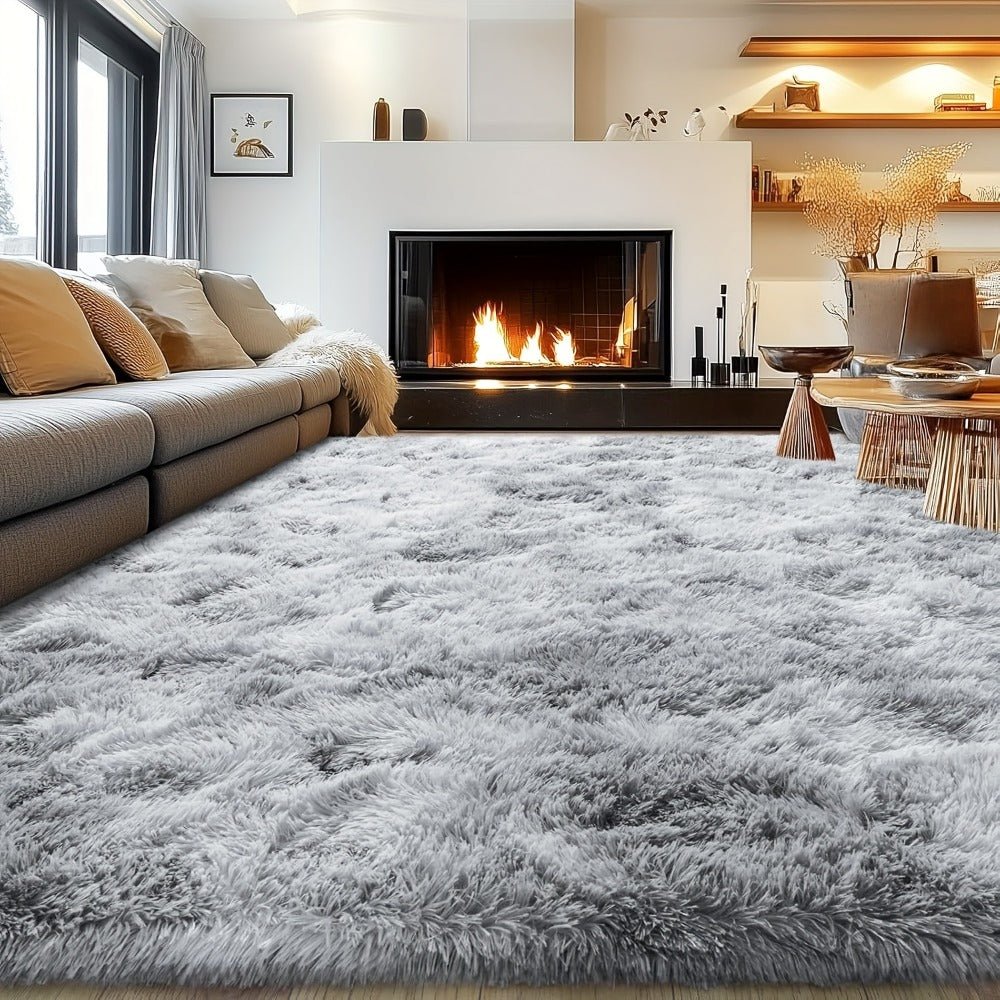 Area Rug 8x10 Fluffy Shag with 1.8-Inch Plush Pile and Nine Colors for Bedroom or Living Room
