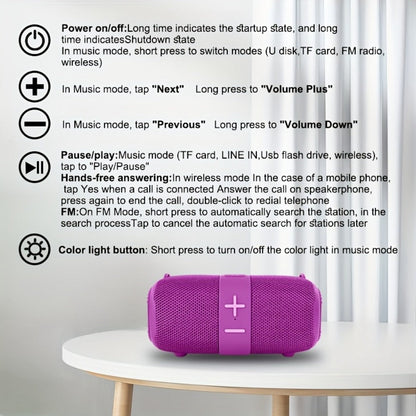Bluetooth Speaker T&G TG667 Compact Shoulder-Strap Model with Bluetooth, USB, TF, FM and Type-C Charging