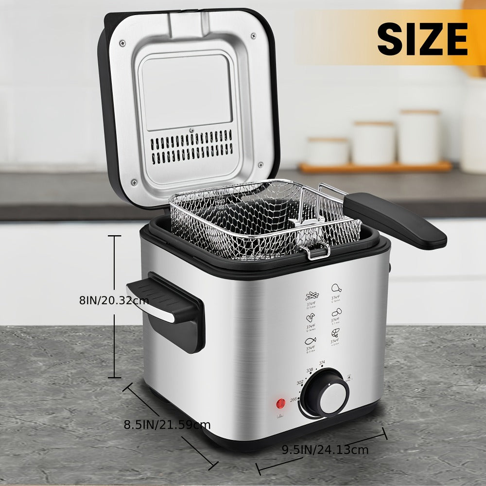 Countertop Deep Fryer with 1.5L to 6L Capacity Options, Windowed Lid and Rotary Temperature Control