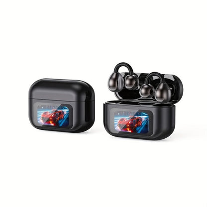 PAVUN AI Translation Headphones with HD LCD Screen, 150+ Languages Bluetooth 6.0 Wireless 8H Battery, Smart Display Earphones for Sports Gaming Travel Business International Communication