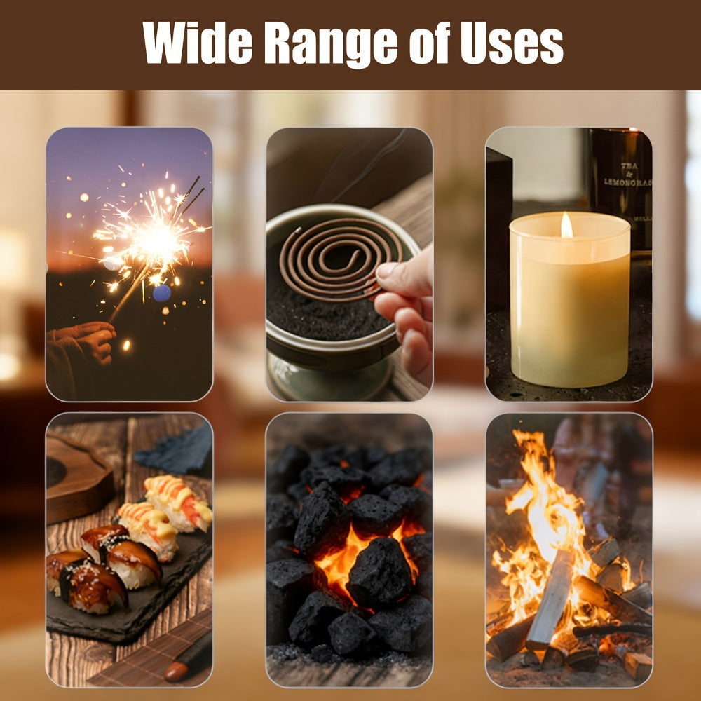 Bowling-Pin-Shape Jet-Flame Butane Lighter with Push-Button Ignition in Two White Checkout Options