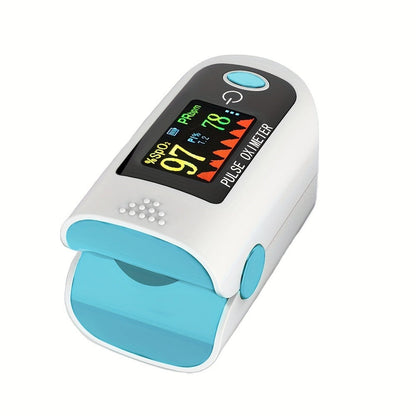 Two-Piece Fingertip Pulse Oximeter Set with Color Display in Black or Blue Checkout Options