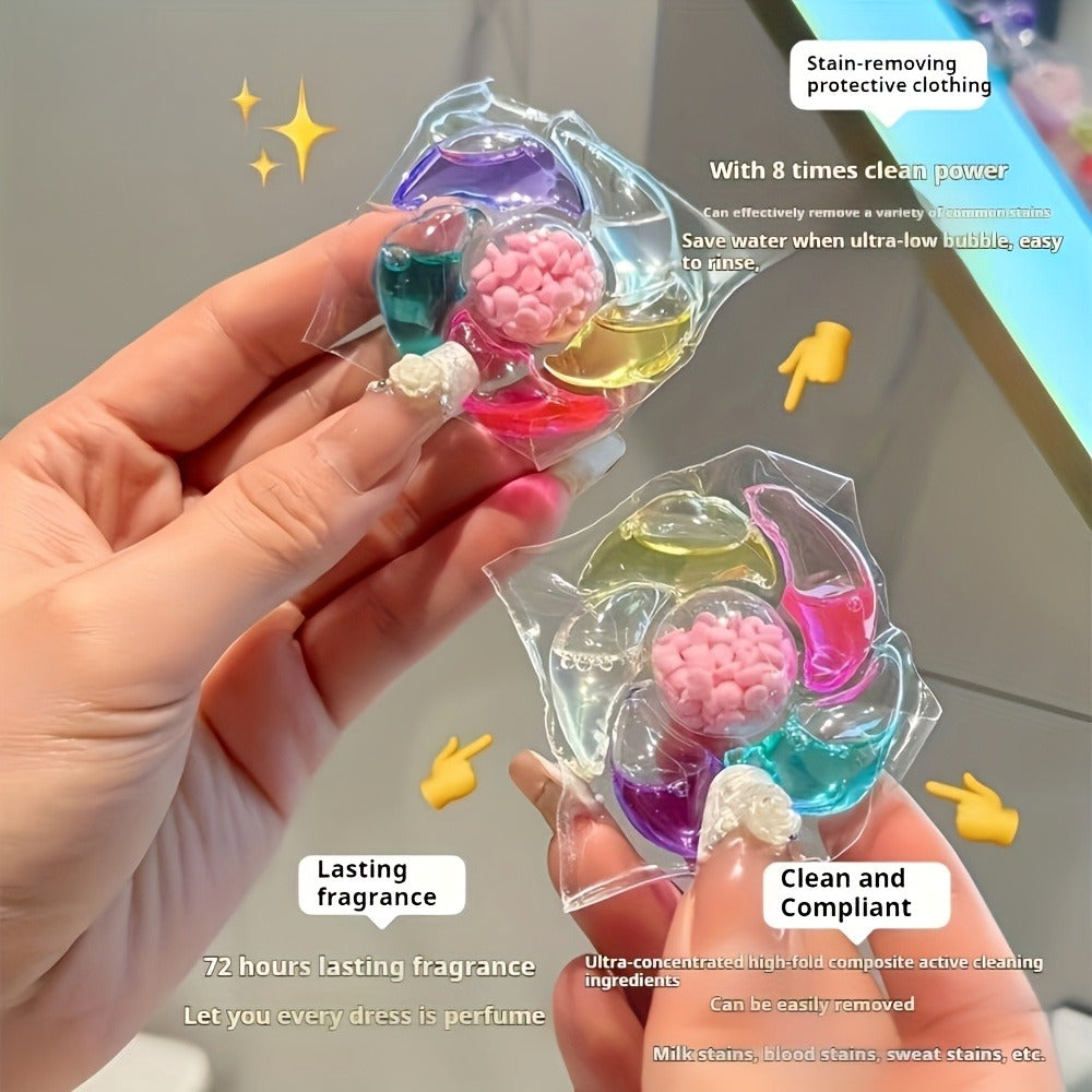 Multicolor Laundry Detergent Gel Pods with Individual Pod Design in 200g, 300g or 600g Packages